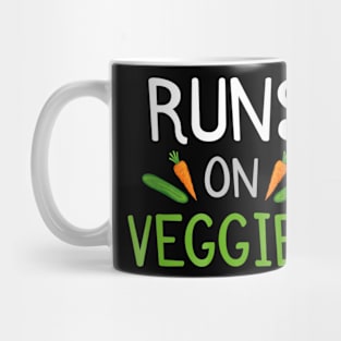 Runs On Veggies Funny Plant Power Vegan Mug